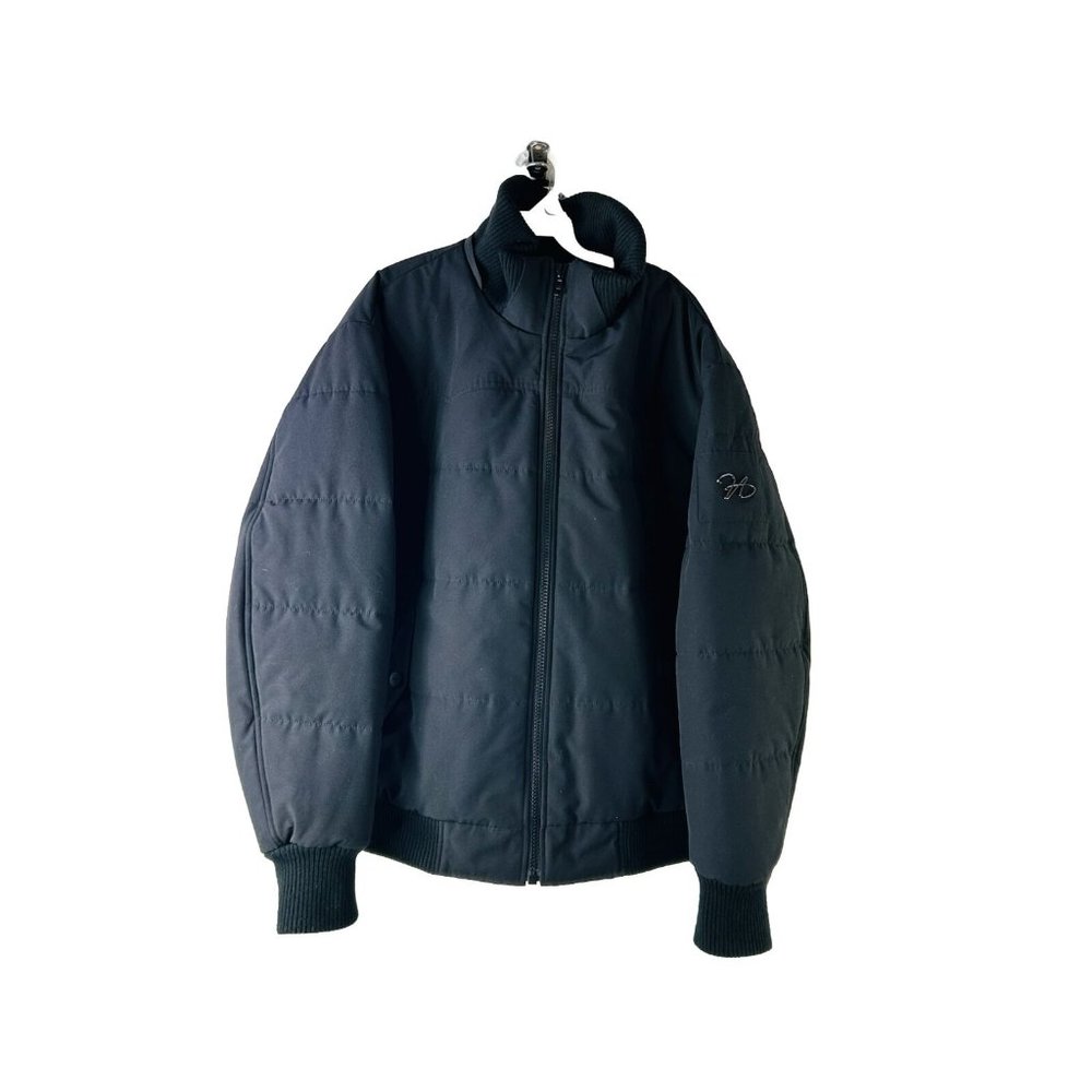North Aware Move Forward Black Two in One Puffer Parka Coat